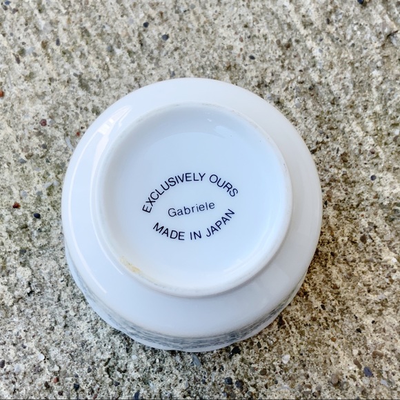 Vintage Gabriele Japan floral sugar bowl platinum trim - Picture 7 of 7